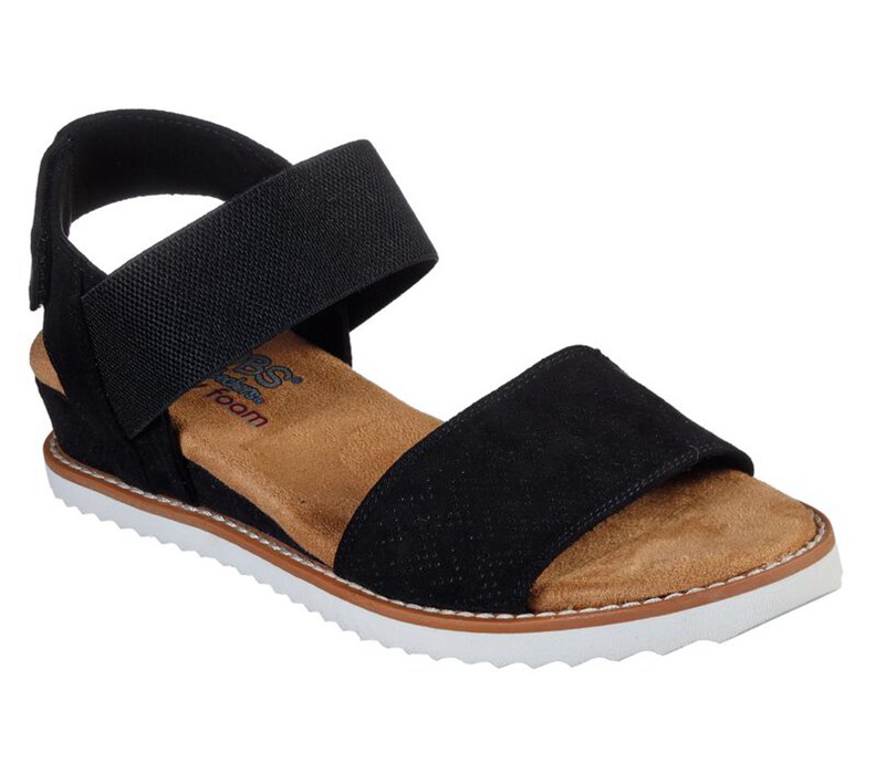 Skechers Bobs Desert Kiss - Womens Sandals Black [AU-ZK8832]